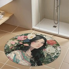  1 Flannel Floor Mat,Quick Painting Creation Theme,Goddess Festival Floor Mat,Be