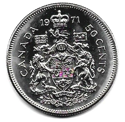 Photo of a 1971 Canada 50 Cents from an eBay sale