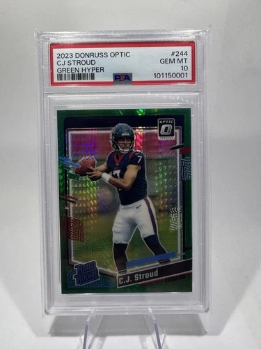 Panini 2023 Donruss Optic Green Hyper C.J. Stroud Texans #244 PSA 10
