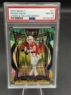 2024 Panini Select - Concourse Drake Maye #27 Green & Yellow Shock Prizm (RC)