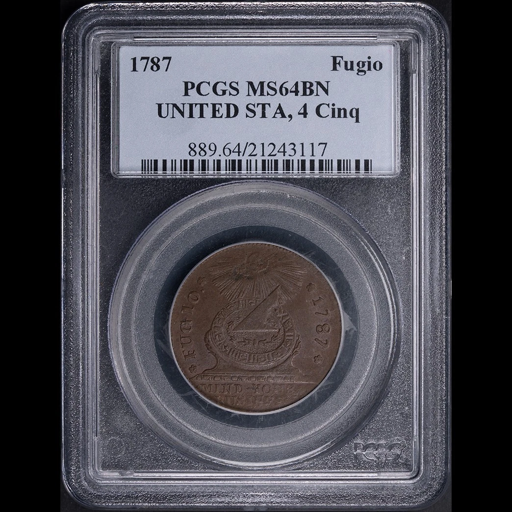 1787 Fugio Cent PCGS MS64BN United Sta, 4 Cinq