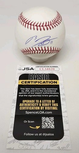 Rafael Devers Signed Rawlings Official Major League Baseball JSA COA GIANTS