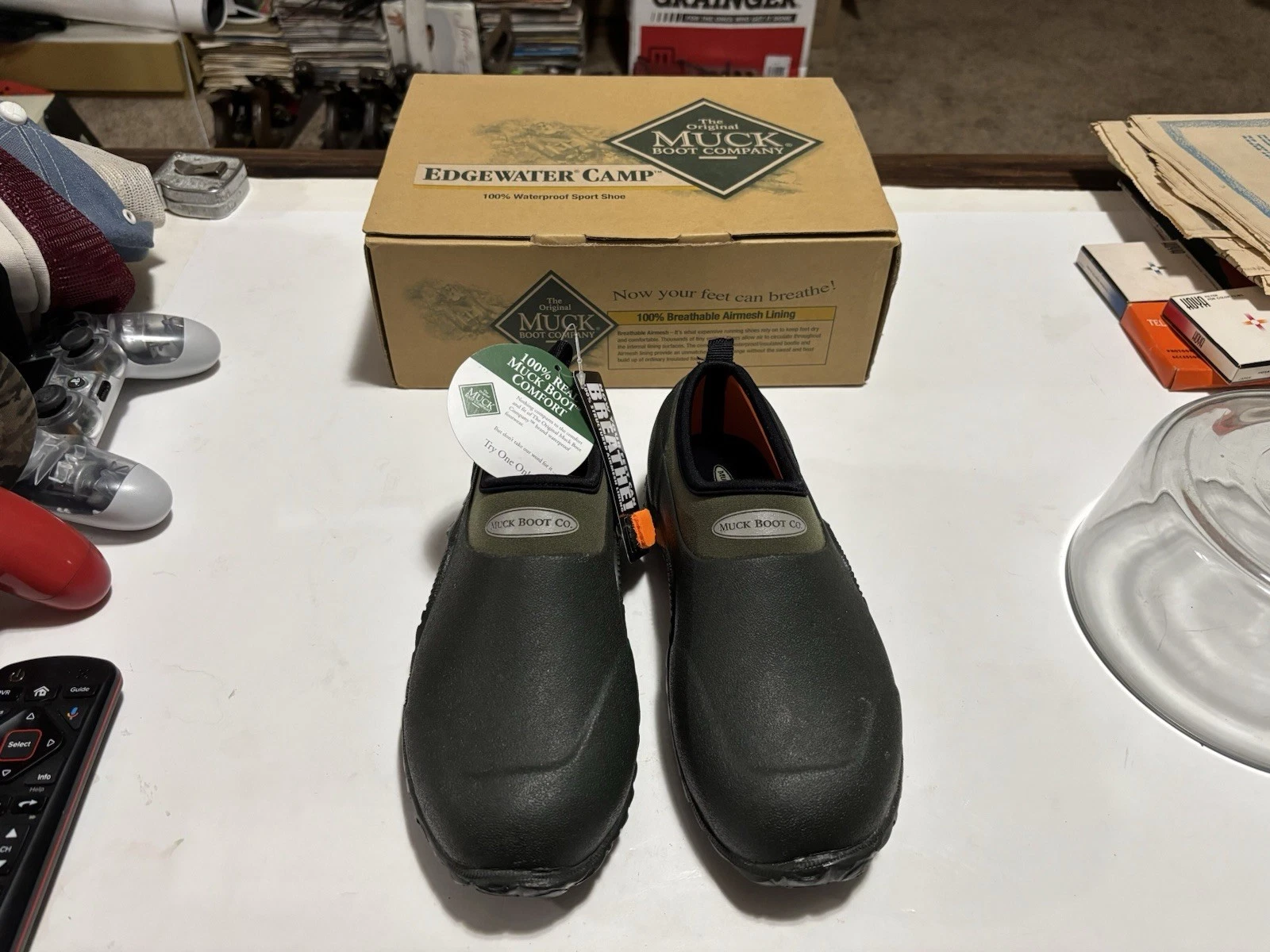 Original Muck Edgewater Waterproof Camp Shoe, Men Size 5 / Women Size 6, Moss