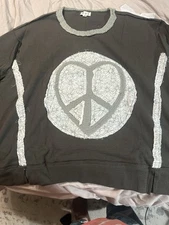 POL Feeling Peaceful Top. Olive,Boho,Oversized. Knit. So comfy 