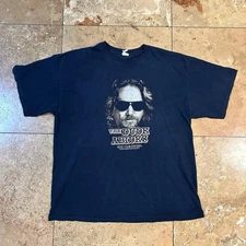 Vintage The Big Lebowski The Dude Abides Movie Promo T Shirt Large