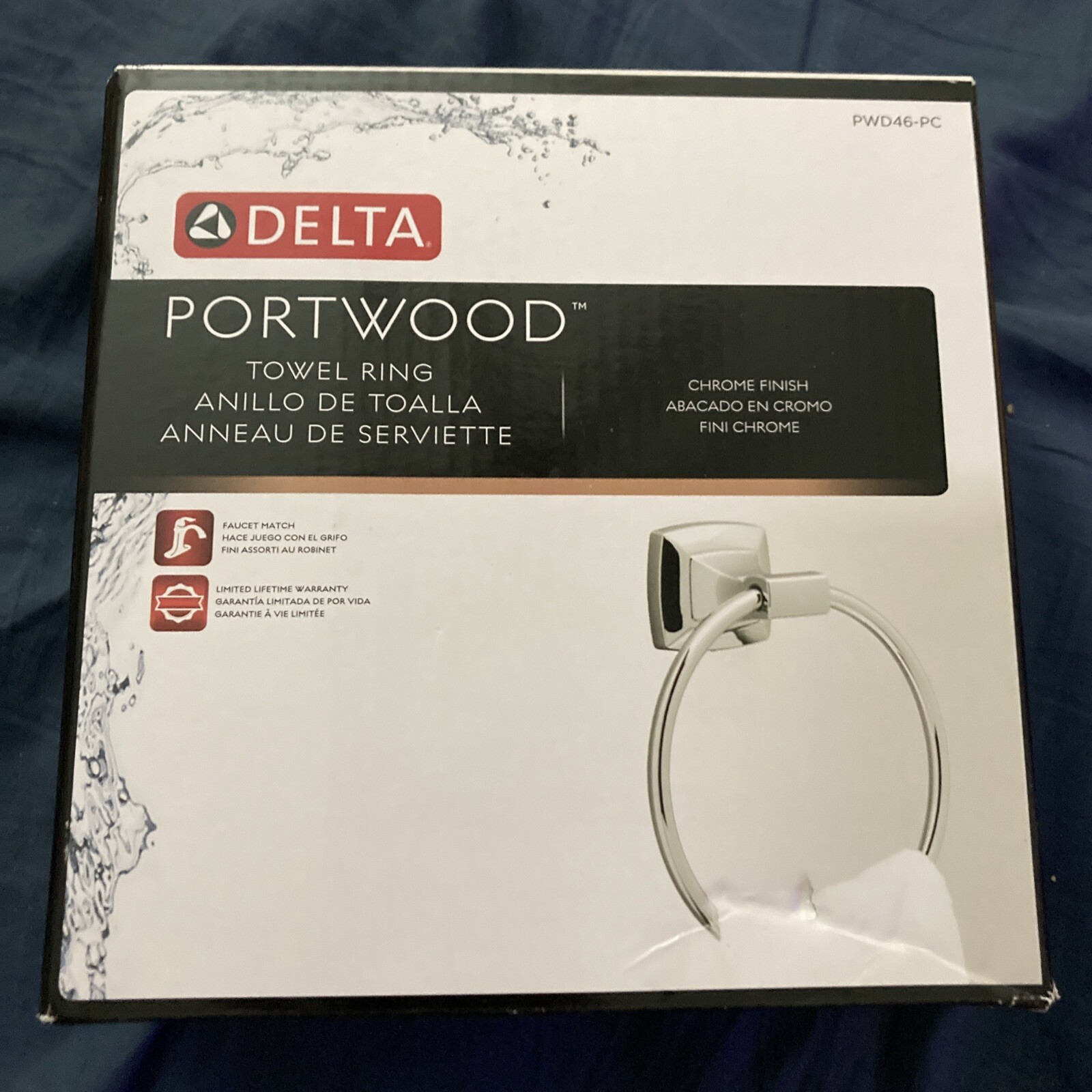 Delta Portwood Towel Ring in Chrome Pwd46pc for sale online eBay