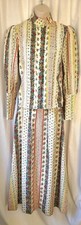 Vintage 1970s Cottage Core Prairie 2 Piece Maxi Dress Lace Buttons Hand Made