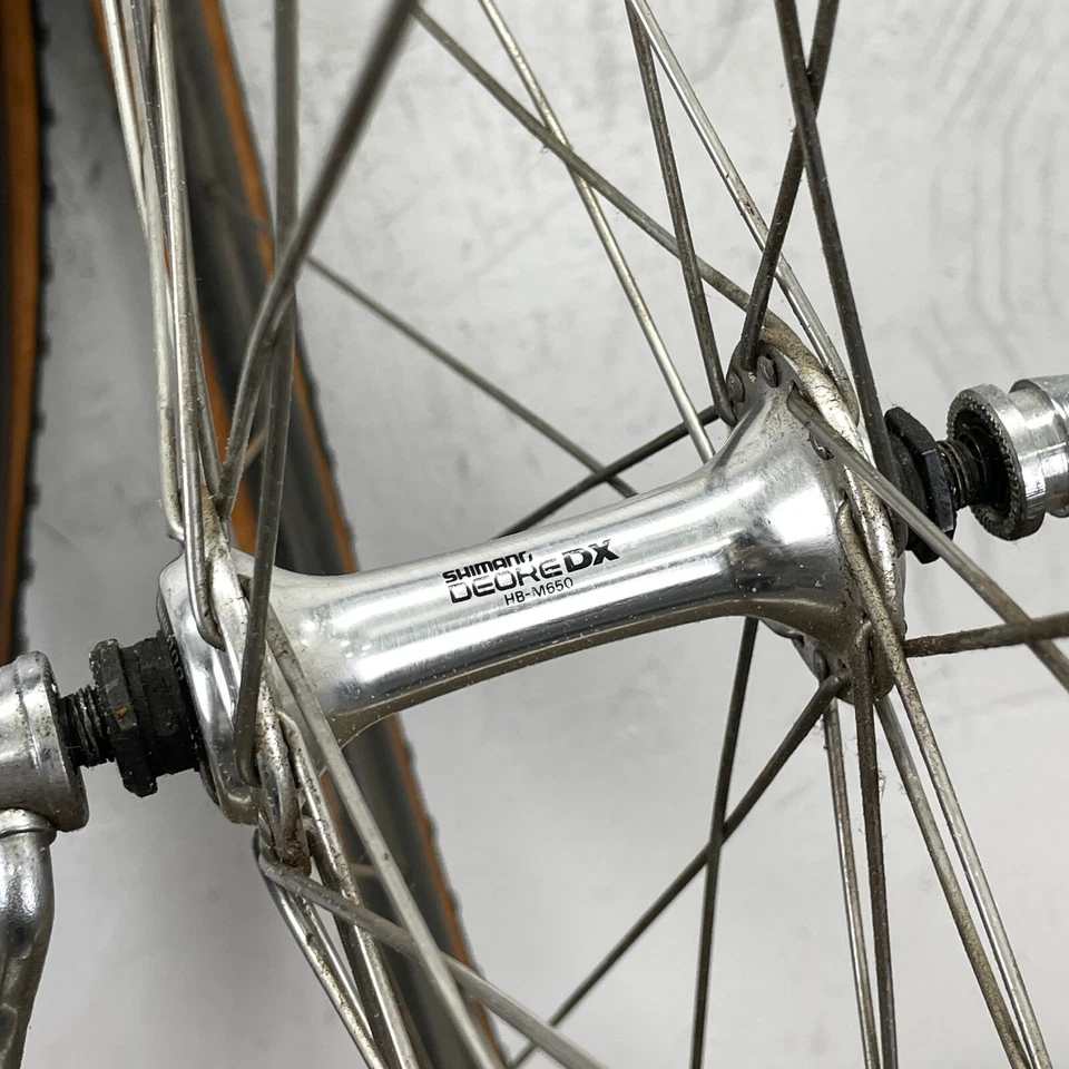 Vintage 700c Wheel Set Cyclocross Tour Knobby 520 Shimano DX Iso C 130 32 90s - Image 4 of 4