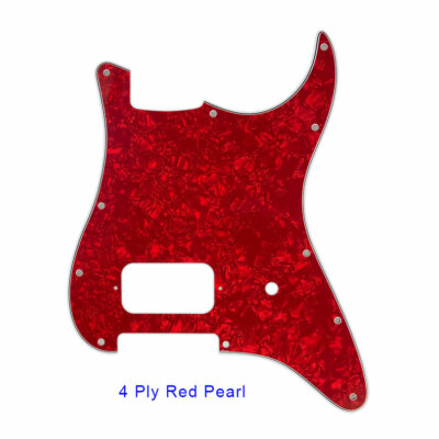 For US Tom Delonge Stratocaster Guitar pickguard & bridge Humbucker, Red Pearl