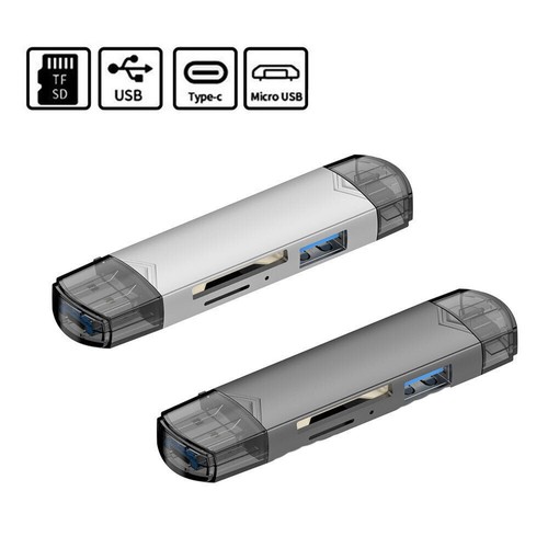 6 in 1 OTG Kartenleser USB3.0 auf Typ C Micro USB Adapter Flash Drive TF SD - Bild 1 von 14