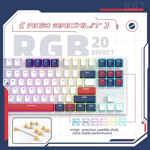 Teclado mecánico inalámbrico para juegos con junta Tri-Modo 2,4 GHz/Bluetooth 5,0/Tipo C - Imagen 27 de 30