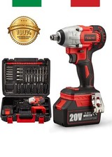 TEENO Chiave a urto senza fili, 320 Nm Avvitatore a con 3,0 Ah Smonta gomme Auto