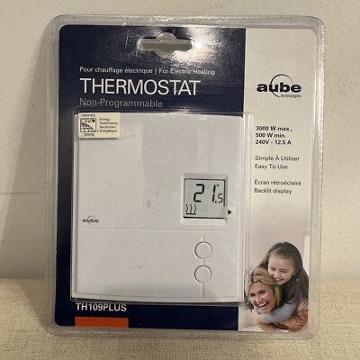 Honeywell Aube TH109PLUS NONPROGRAMMABLE THERMOSTAT FOR ELECTRIC HEATING New
