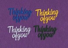 THINKING OF YOU 4 die cuts scrapbook cards