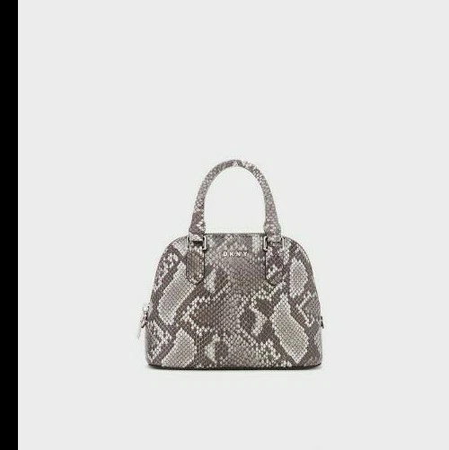 Dkny Stefani Snakeskin Neutral Python mini dome satchel Crossbody Women's  Bag