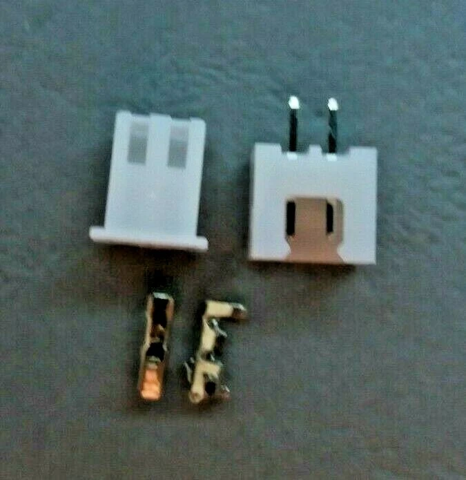 2 Paar GRIMP SET JST XH 2,54 mm 2-Pin Stecker + Buchse  - Bild 2 von 3