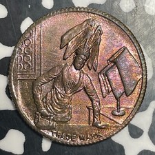 (1840-1860) G.B. Orlando Jones Starch Farthing Token Lot#JM9194 High Grade!