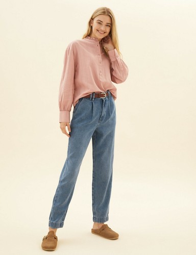 m&s straight ankle grazer high rise