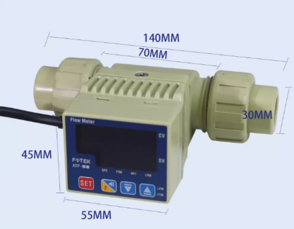 1PC New Fotek ATP-15-RS-PP-EPDM Paddle Wheel Flow Meter Brand Free Ship - Image 2 of 3