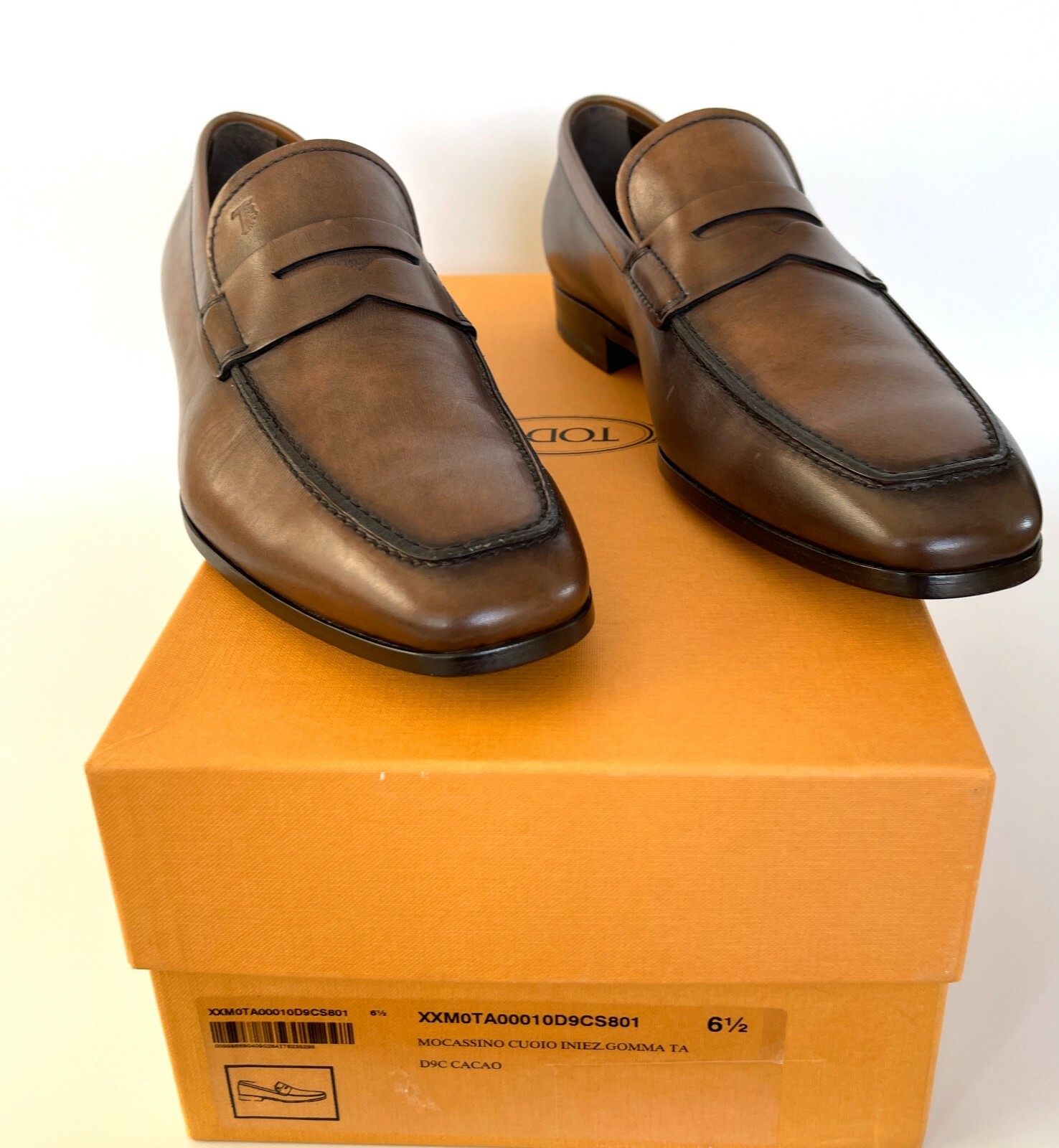 Tod\'s Italy Men\'s Mocassino ‎ XXM0TA00010D9CS801 Brown Leather Loafer  US 7.5 Tod main image 3
