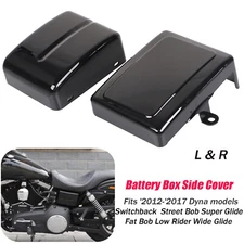 Vivid Black Battery Side Cover For Harley Dyna Fat Bob Super Wide Glide 12-17 16