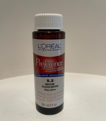 L'Oreal Preference 5.3 Medium Golden Brown Base Yellow Hair Color-2 oz -Fast