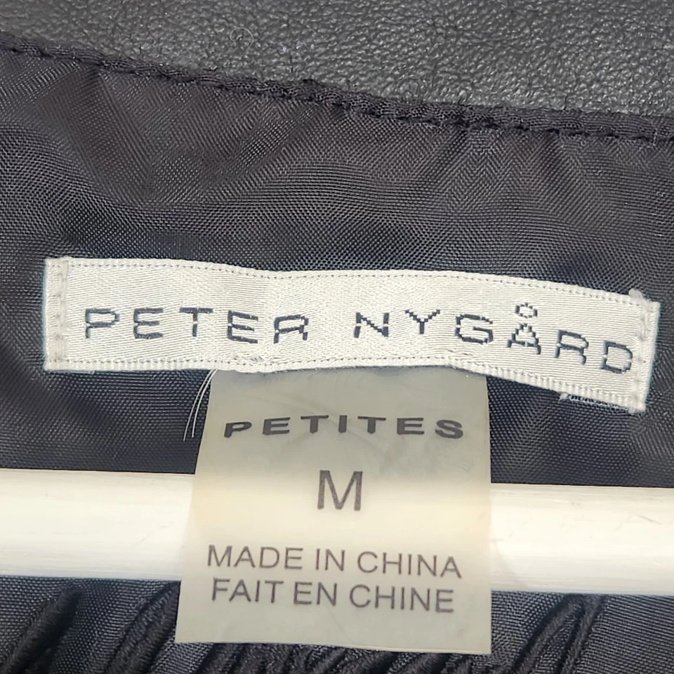 PETER NYGARD Women's Jacket Medium Leather Knit Studded Moto Hipster Whimsigoth  - Image 2 of 4