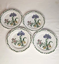 International Tableworks Salad Plates 4 Terrace Blossom 7-1/2" No Chips Or Crack