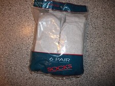 Mens Tube Socks - GRAY - 6 Pair Size 9-11 SLIGHT IRREGUIAR, USA