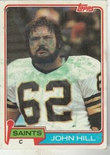 FREE SHIPPING-POOR-1981 Topps #26 John Hill Saints PLUS BONUS CARDS