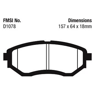 Pastillas de freno delanteras EBC DP41583R Yellowstuff para Subaru WRX 2015-2017 Foto 4 de 4