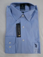 U.s. Polo Assn. Broadcloth Semi Spread Collar Shirt Ice Blue Hm7 Size 15.5 32/33 U.s. Polo Assn. Broadcloth Semi Spread Collar Shirt Ice Blue Hm7 Size 15.5 32/33
