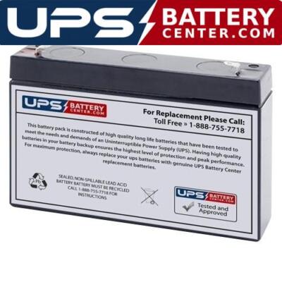Delta HR 6-7.2 6V 7.2Ah F1 Replacement Battery