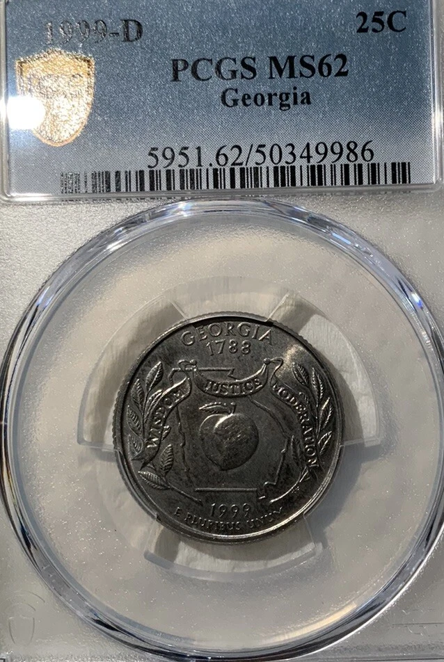 1999 D Georgia State Quarter MS 62 Uncirculated - Image 2 of 2