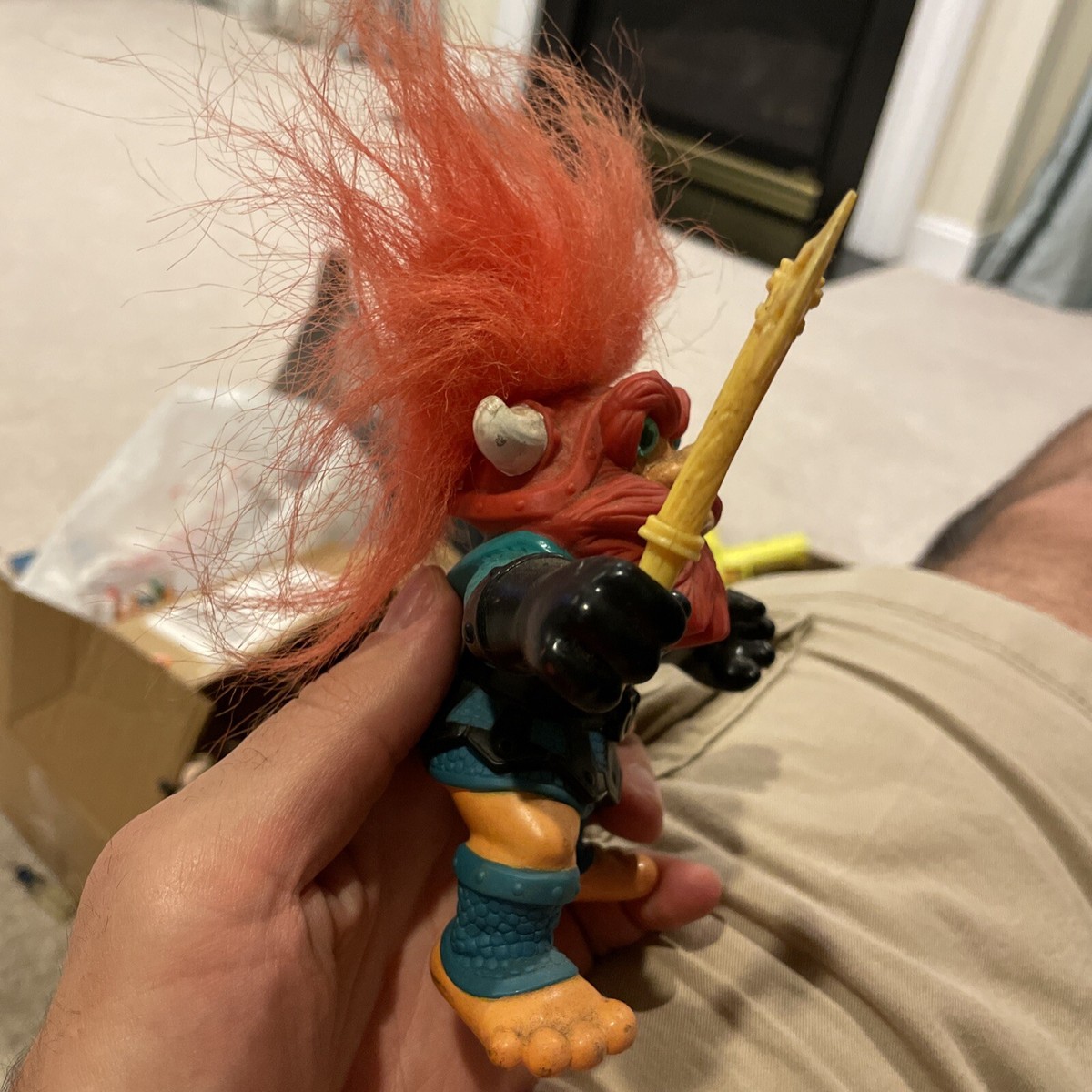 Hasbro Battle Trolls Trollaf Viking Vintage 1992 Figure red Hair