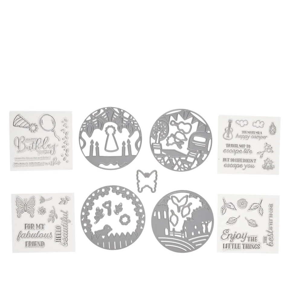 Lote de 4 sellos y troqueles Crafter's Companion Pop-Out escena nuevo Foto 2 de 4