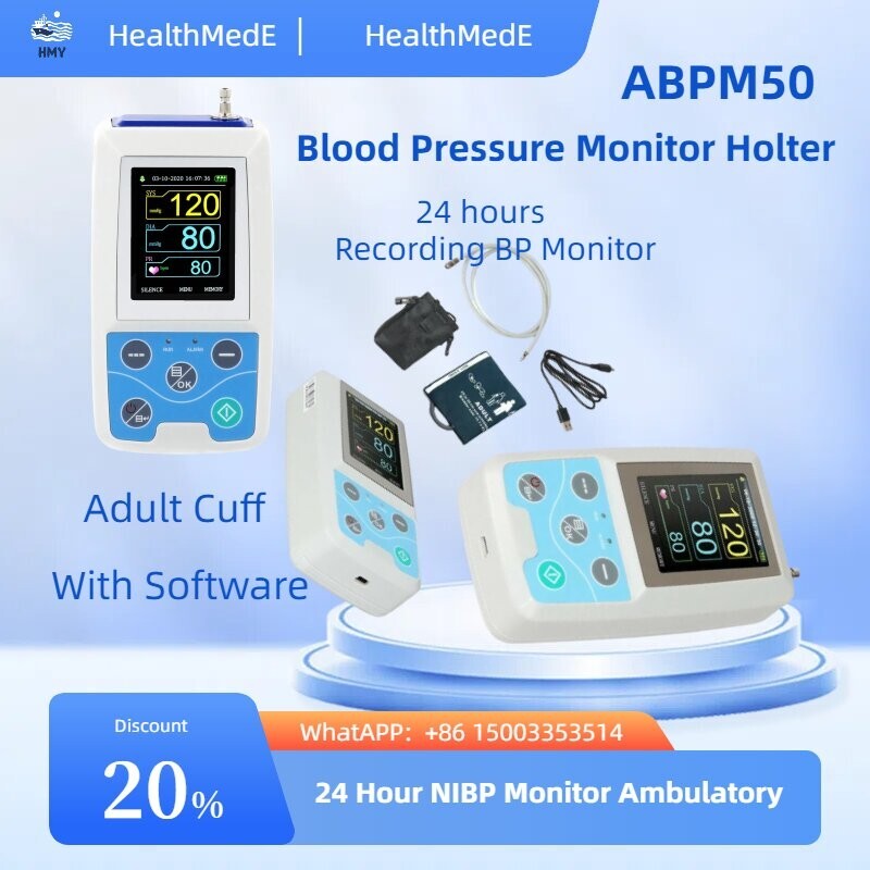 ABPM50 Ambulatory Blood Pressure Monitor 24HR Holter with PC Software