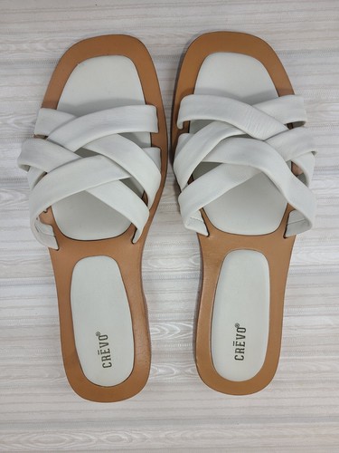 Women's Crevo, Busy Sandal CW1389-100 White Leather Size 10 Midium - Picture 4 of 8