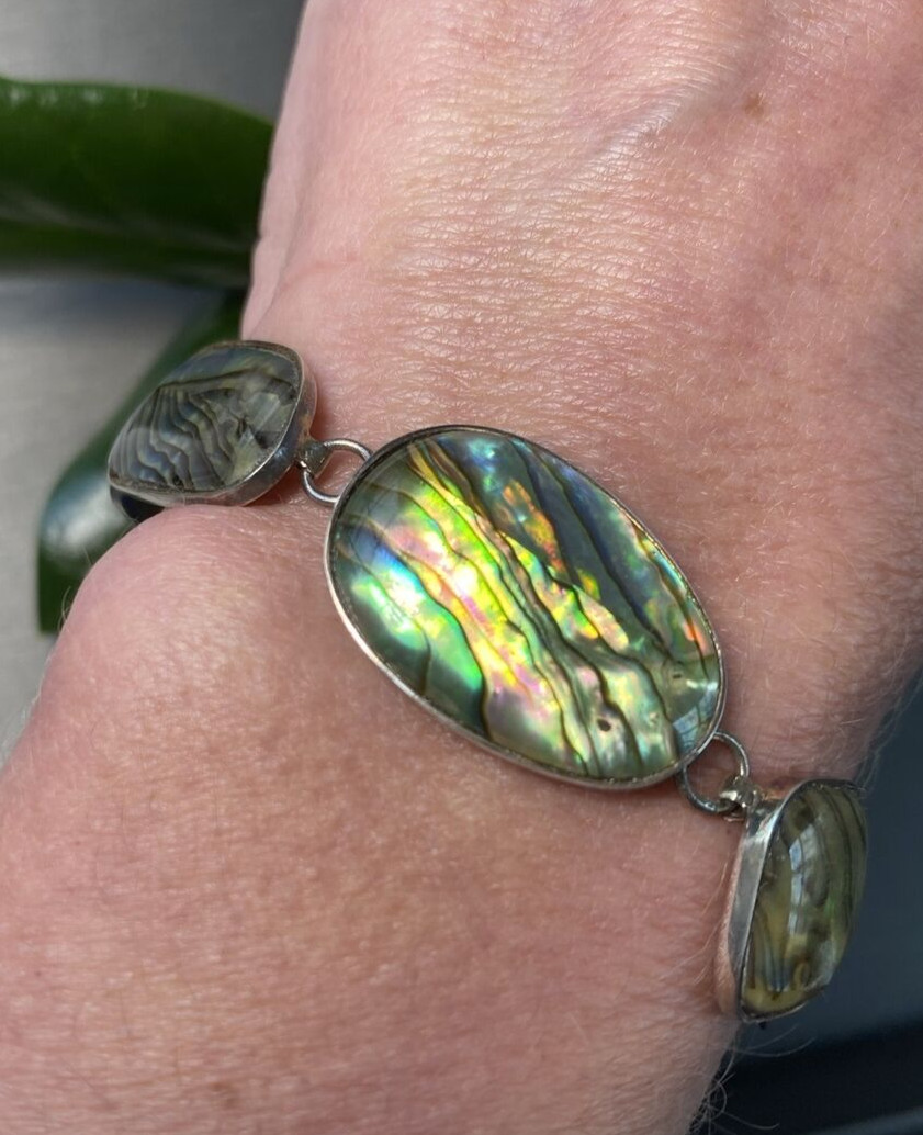 Sterling Silver Natural Abalone Shell Mermaid-cor… - image 10