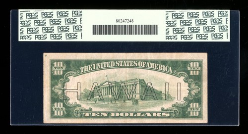 DBR 1934-A $10 FRN Hawaii LA Block Fr. 2303 PCGS 25 PPQ Serial L77083309A - Picture 2 of 2