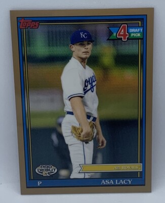 2021 Topps Pro Debut Chrome Asa Lacy Royals SP Gold Refractor 41/50