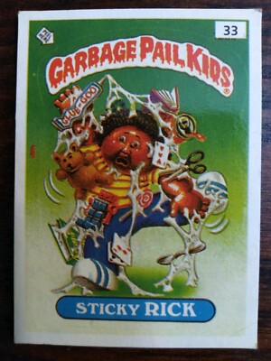 Sticky Ricky Garbage Pail Kid Rare Colombian Trading Cards #33 Sticky Rick Garbage Pail Kids | eBay
