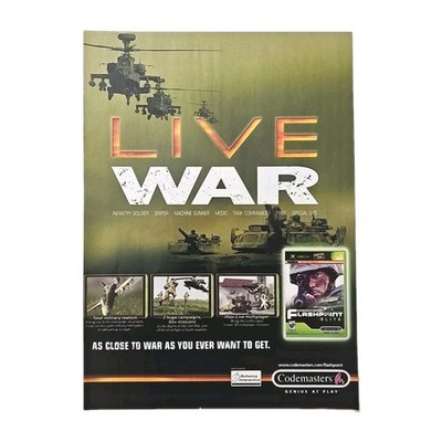 Operation Flashpoint Xbox360 Codemasters Original 2005 Print Ad - 7.5'' X 10.5''
