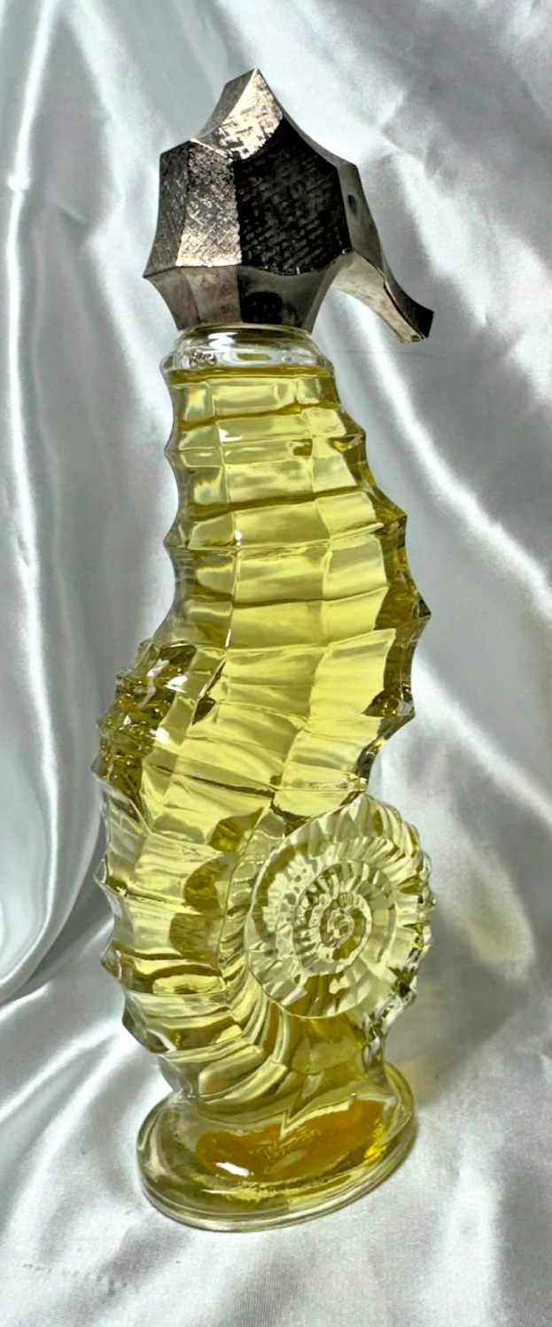 Avon Sea Horse Decanter Skin-So-Soft Bath Oil 6 oz. FULL w/Box