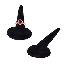 2PCS Black Velvet Finger Ring Display Stand Organizer Stand