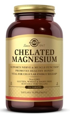 Solgar Chelated Magnesium, 250 Tablets EXP:07/27