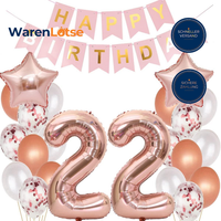 Luftballons 22. Geburtstag Dekoration Rosegold FüR Frauen 22 Jahre Deko