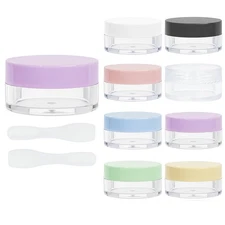 8 Pieces Small Travel Containers 10G/10ML Mini Sample Containers with Lids Em...