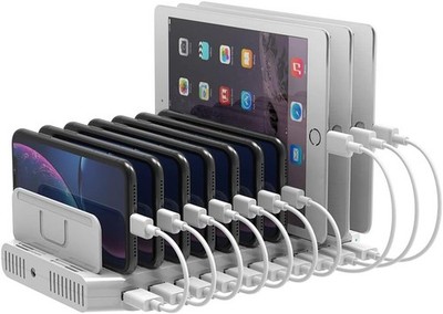 UNITEK USB Ladestation 10 Ports mit QC3.0 und BC1.2, 60W für Smartphones