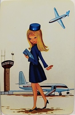 Swap cards Modern playing card back Airline Hostess